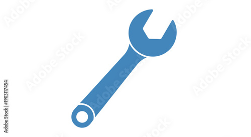 Blue Spanner Tool Icon