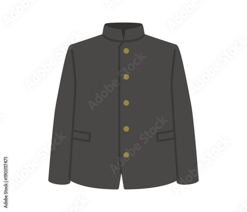 学ラン,フラットイラスト