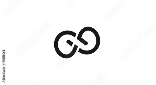 Black Chain Link Logo Design Element.