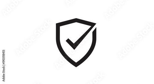Shield Icon with Checkmark Security Symbol 1.