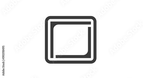 Simple Black Square Icon Design Element 1.