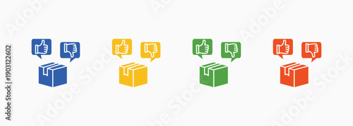 Customer Feedback Icon Set Color Multiple Style Collection Element For Design