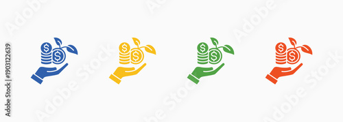Investment Icon Set Color Multiple Style Collection Element For Design