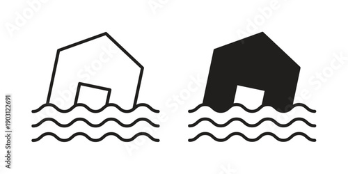 Flood icon suitable symbol. Simple stock illustration stock