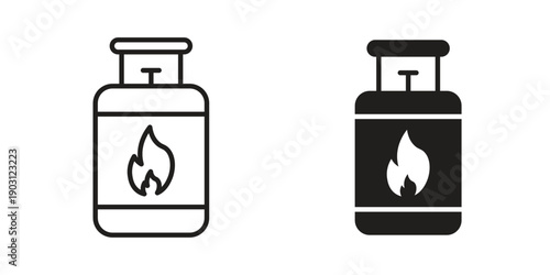 Gas cylinders icon suitable symbol. Simple stock illustration stock