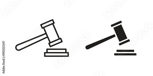 Gavel icon suitable symbol. Simple stock illustration stock