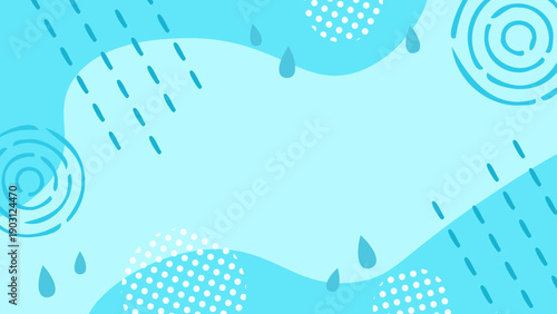 雨をイメージしたシンプルなフレーム素材