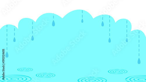 雨をイメージしたシンプルなフレーム素材