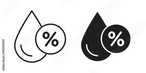 Humidity icon suitable symbol. Simple stock illustration stock