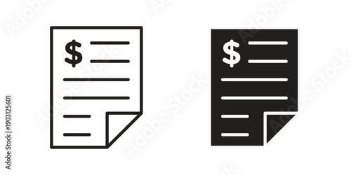 Invoice icon suitable symbol. Simple stock illustration stock