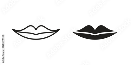 Lips icon suitable symbol. Simple stock illustration stock