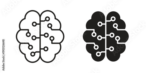 Machine learning icon suitable symbol. Simple stock illustration stock