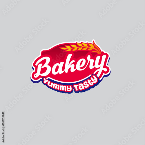 Bakery Emblem Logo with Wheat Symbol and Retro Design