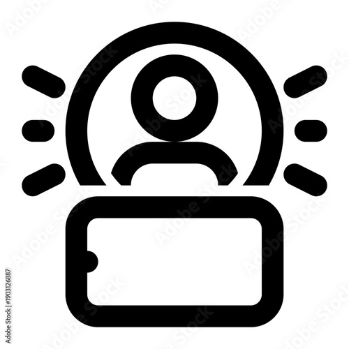 Influencer, Content Creator, Creator Outline Icon