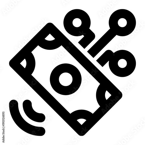 E Money, Digital Money, Virtual Money Outline Icon