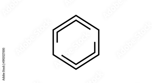 Benzene Ring Chemical Structure Diagram.
