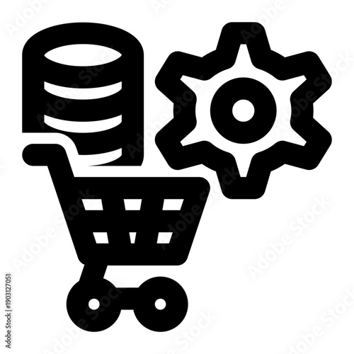 ERP Sales, Ecommerce, Sales Outline Icon