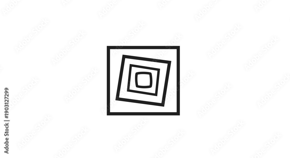 Obraz premium Concentric Squares Geometric Shape Design Element.