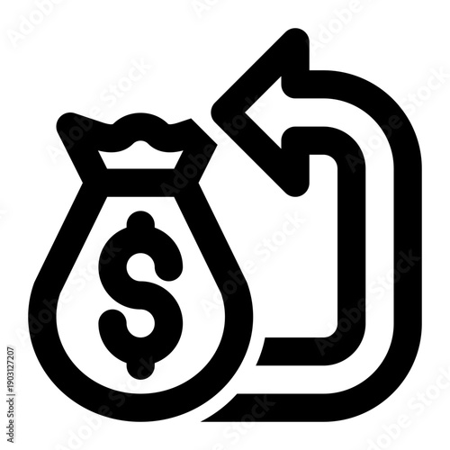 ROI, Return On Investment, Investment Return Outline Icon