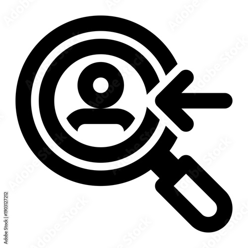 Target Market, Marketing Target, Target Audience Outline Icon