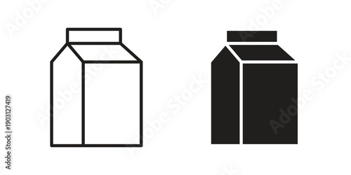 Milk carton icon suitable symbol. Simple stock illustration stock