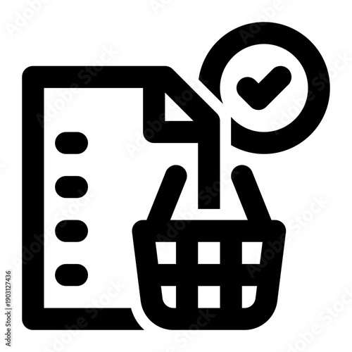 Order, Sales Order, Order Completed Outline Icon