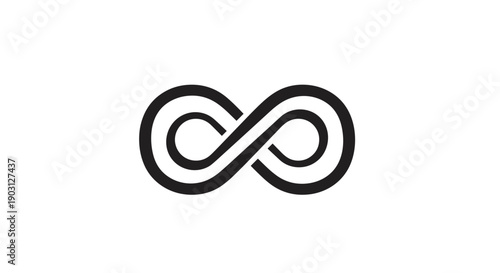 Simple Black Infinity Symbol Design Element.
