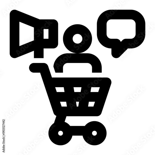 Salesperson, Sales Person, Salesman Outline Icon