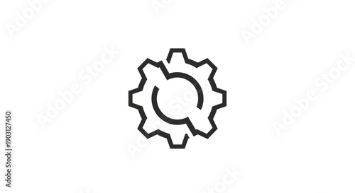 Simple Gear Icon Symbol Illustration.