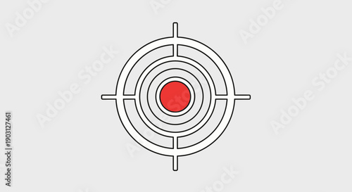 Target Icon with Red Center Bullseye.