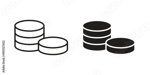 Money coin icon suitable symbol. Simple stock illustration stock