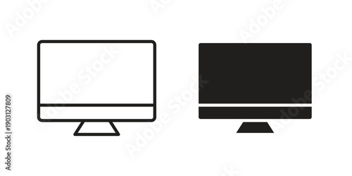 Monitor icon suitable symbol. Simple stock illustration stock