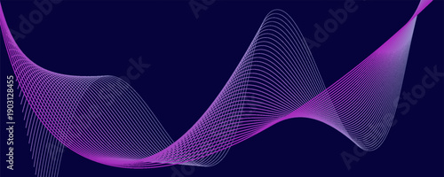 Abstract glowing wave lines on light blue background. Modern flowing wavy lines. Dynamic wave pattern. Futuristic concept. Suit for banner, poster, cover, brochure, flyer, website