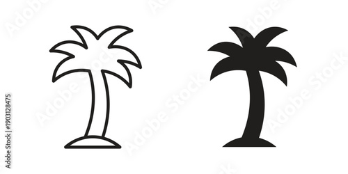 Palm tree icon suitable symbol. Simple stock illustration stock