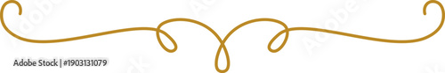 Golden curl line elegant romantic page break