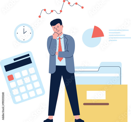 Logical thinking. Brain analytical mindset color icon