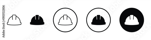 Helmet icon logo design. Motorcycle helmet sign and symbol. Construction helmet icon. Safety helmet