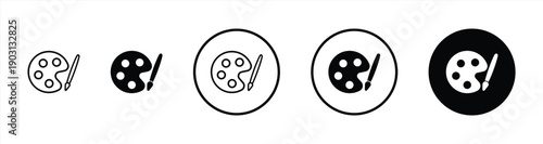 Paint icon logo design. paint brush sign and symbol. paint roller icon vector