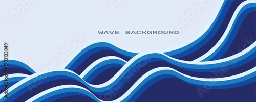 Sea waves layered vector background illustration and sea beach vector illustration.background abstract.