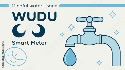 Mindful Water Usage Wudu Smart Meter - Save Water with Modern Smart Technology