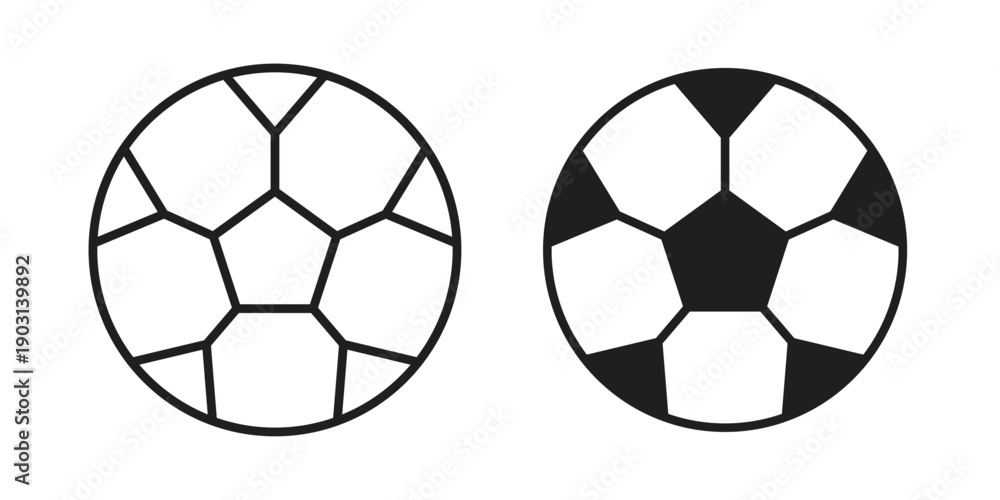 Obraz premium Football icons symbol. vector illustration pack for apps and designs