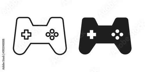 Game controller icons symbol. vector illustration pack for apps and designs