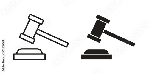 Gavel icons symbol. vector illustration pack for apps and designs