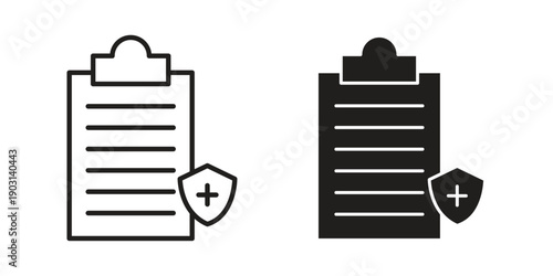 Health insurance icons symbol. vector illustration pack for apps and designs