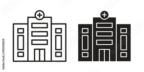 Hospital icons symbol. vector illustration pack for apps and designs
