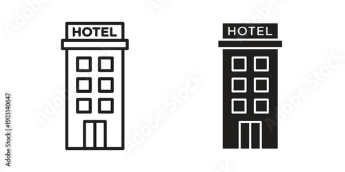 hotel icons symbol. vector illustration pack for apps and designs