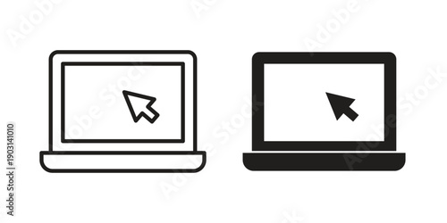 Laptop icons symbol. vector illustration pack for apps and designs