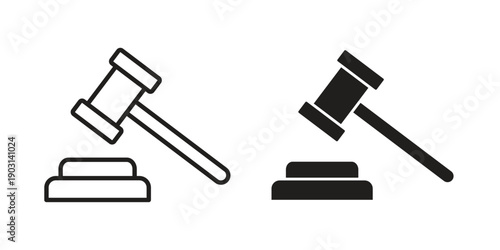 Law icons symbol. vector illustration pack for apps and designs