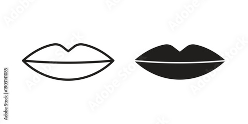 Lips icons symbol. vector illustration pack for apps and designs