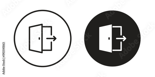 Logout icons symbol. vector illustration pack for apps and designs